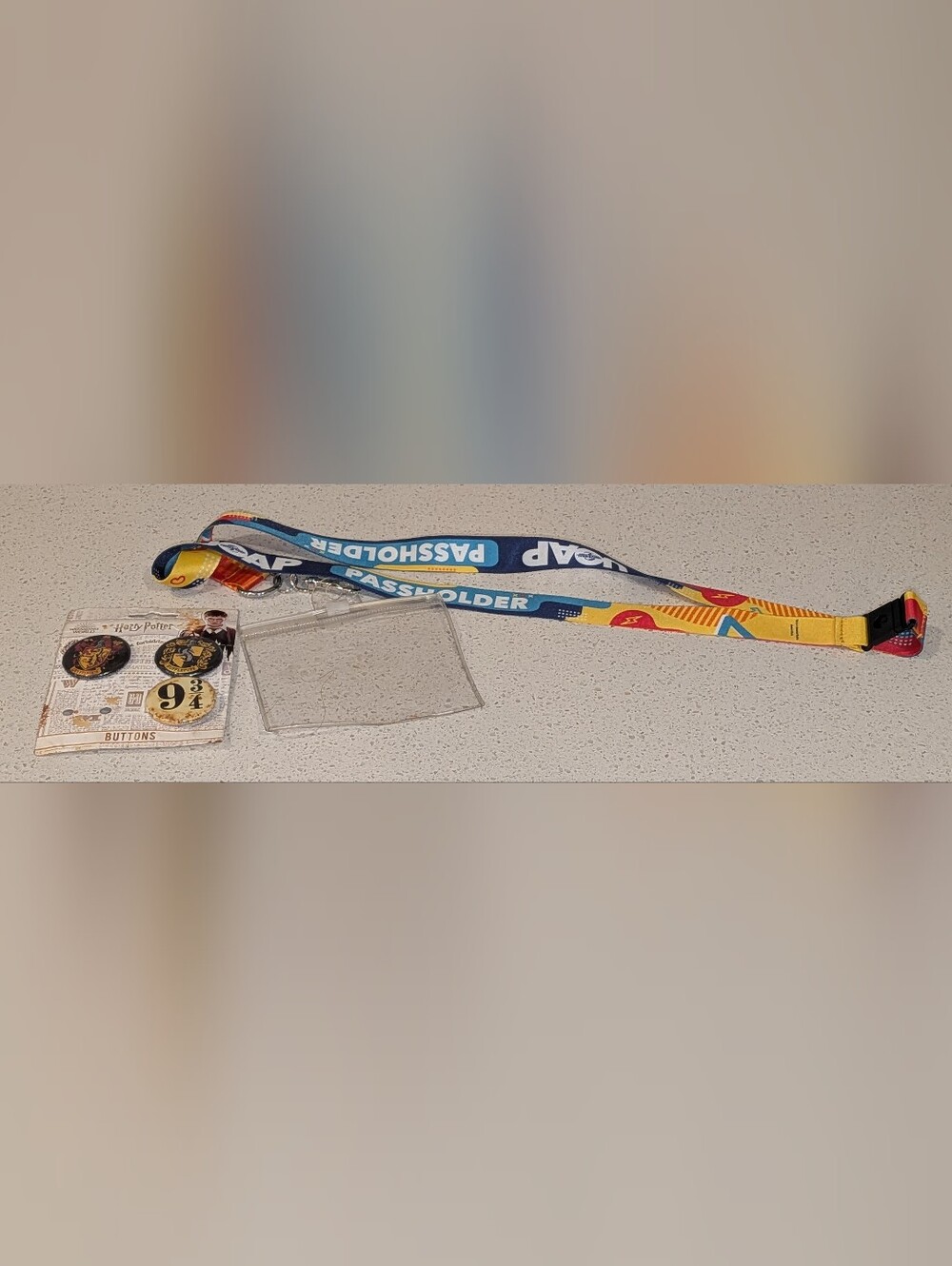 NWOT, Universal Orlando Annual Passover Lanyard And 3 Harry Potter Mini Buttons